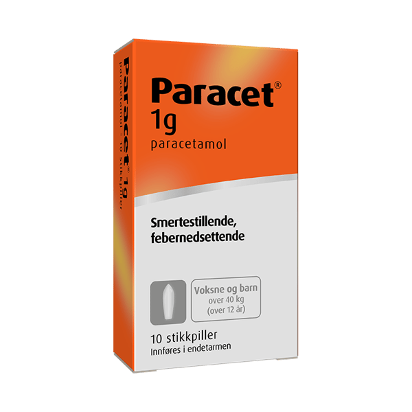 Paracet stikkpiller 1g