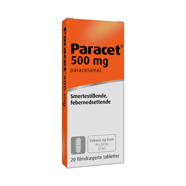Paracet 500 mg filmdrasjert tablett